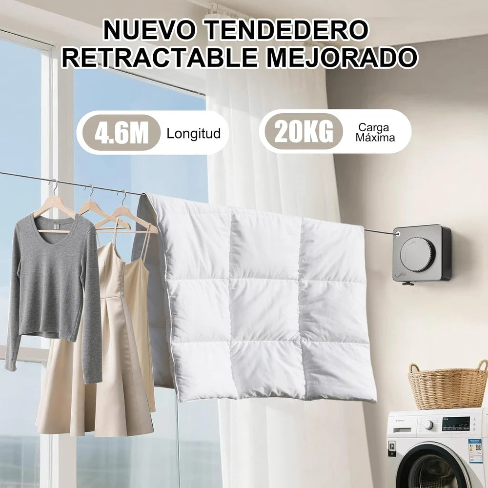 SpaceLine™ – Tendedero Retráctil de Pared