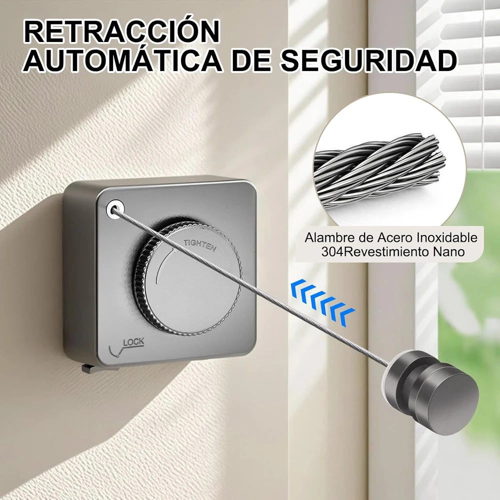 SpaceLine™ – Tendedero Retráctil de Pared