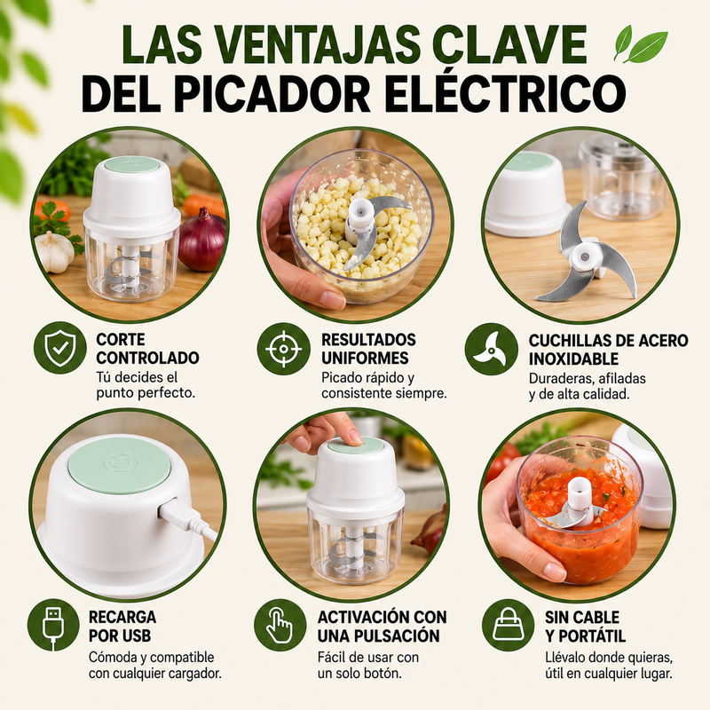 ChopMaster Pro™ | Mini Procesador de Alimentos Inalámbrico