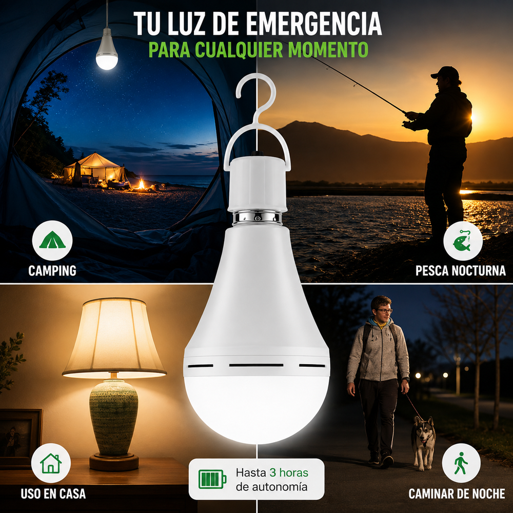 LumiSafe™ – Bombilla LED de Emergencia