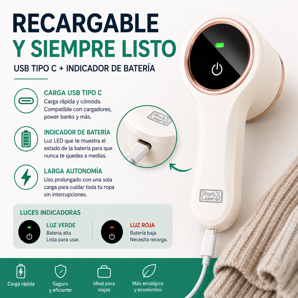 LintAway Pro™ | Quitapelusas Eléctrico Recargable