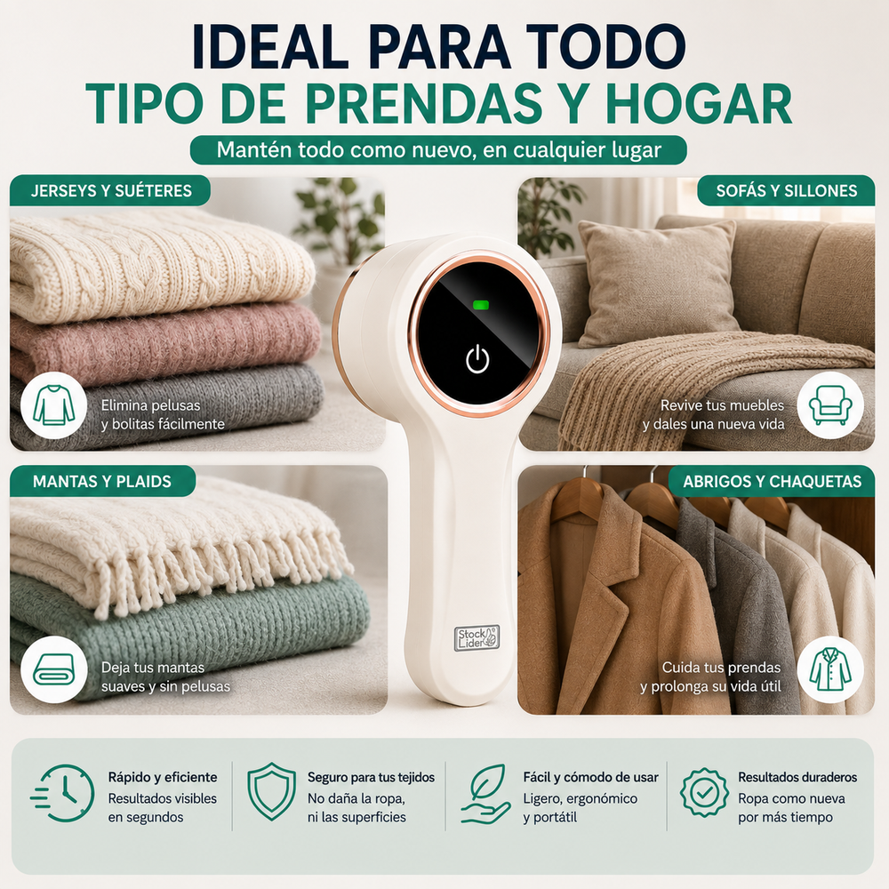 LintAway Pro™ | Quitapelusas Eléctrico Recargable