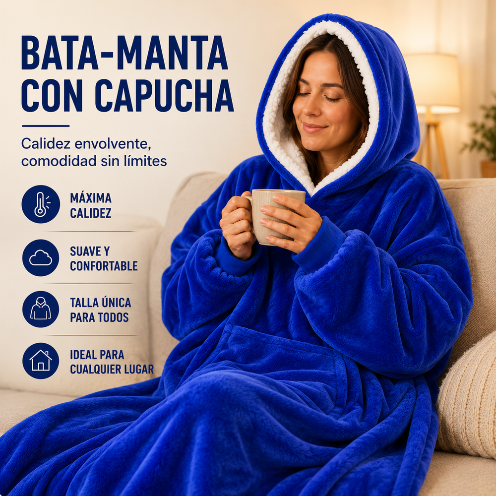 CozyHug™ | Bata Manta Oversize con Capucha
