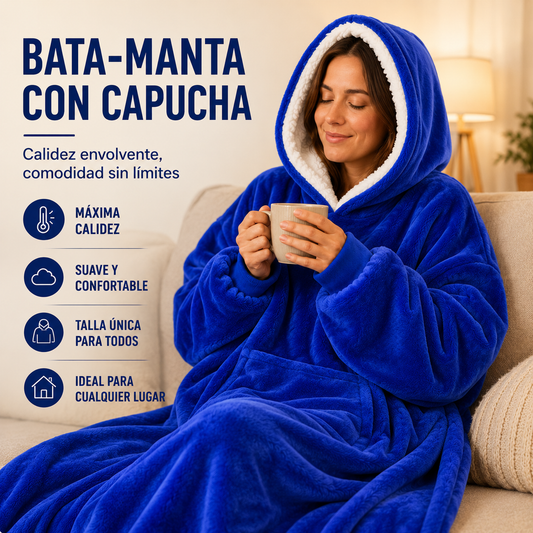 CozyHug™ | Bata Manta Oversize con Capucha