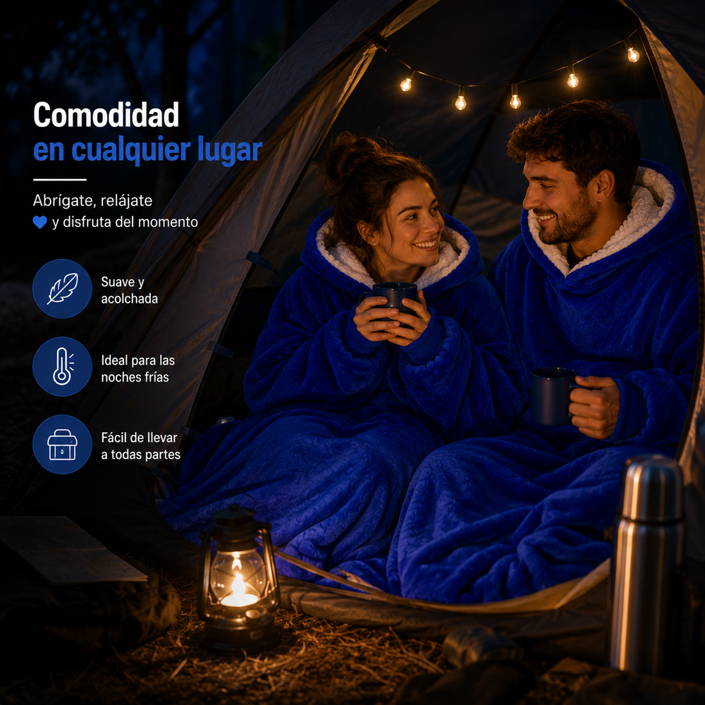 CozyHug™ | Bata Manta Oversize con Capucha