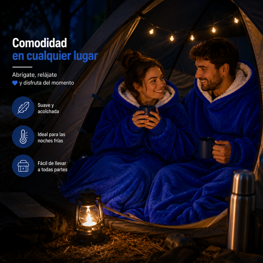 CozyHug™ | Bata Manta Oversize con Capucha