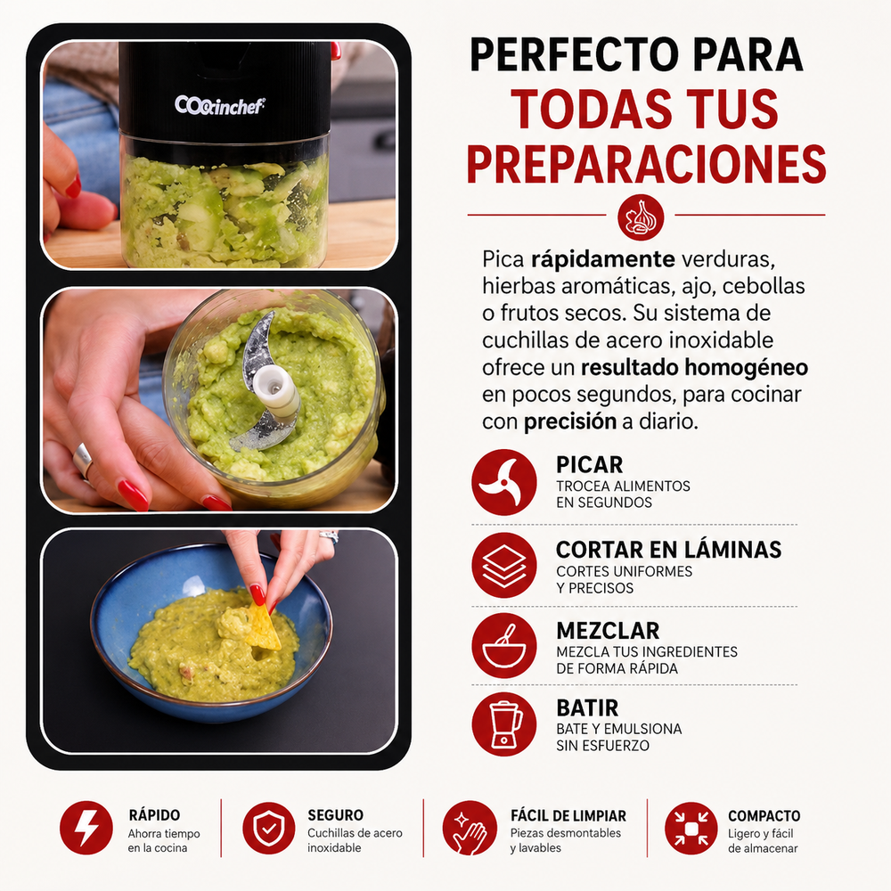 ChopMaster Pro™ | Mini Procesador de Alimentos Inalámbrico