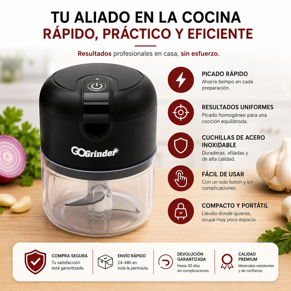 ChopMaster Pro™ | Mini Procesador de Alimentos Inalámbrico