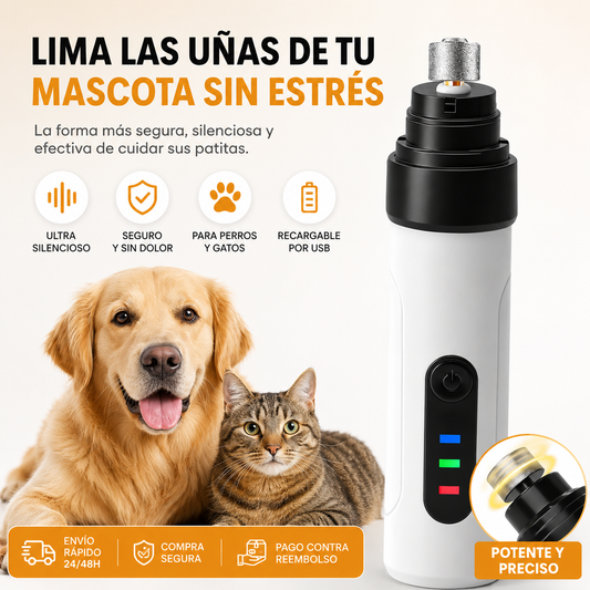 PawTrim Pro™  |  Lijadora eléctrica silenciosa para perros y gatos